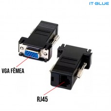 Adaptador Extensor VGA Fêmea x RJ45 LE-5554 It Blue